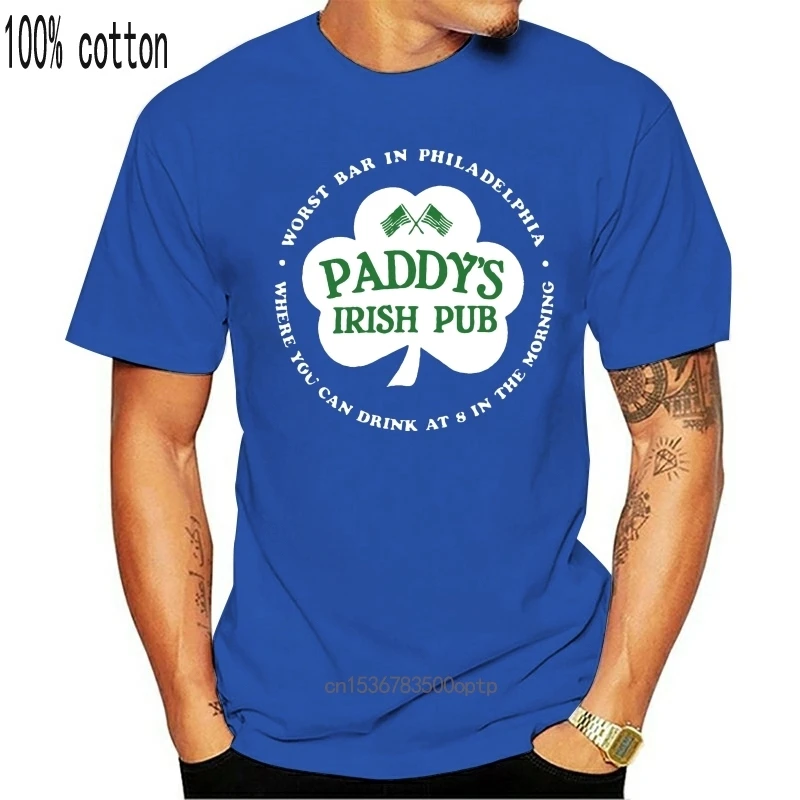 

Man Clothing Paddys Irish Pub Bar Worst In Philadelphia Funny Black Sunny Novelty New T Shirt New Summer Style