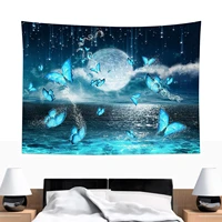 fancy butterfly starry tapestry beautiful tapestry home decor moon and stars tapestries for teen kids bedroom living room dorm