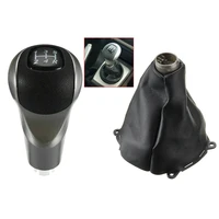 car manual leather gear shifting dust boot with shift head 5 speed gear shift knob manual shift ball stick