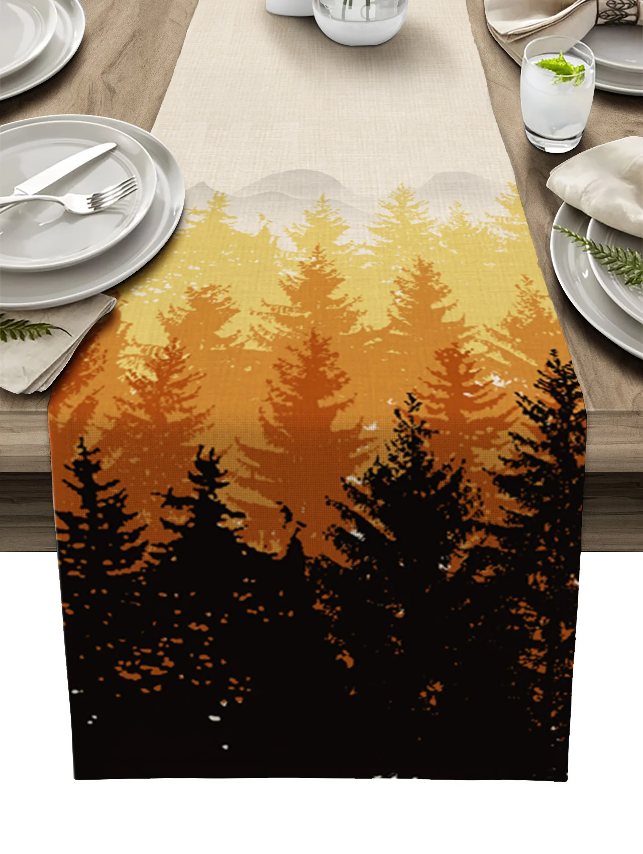 

Forest Tree Autumn Tablecloth Table Runner Decoration Home Decor Dinner Table Decoration Table Decor