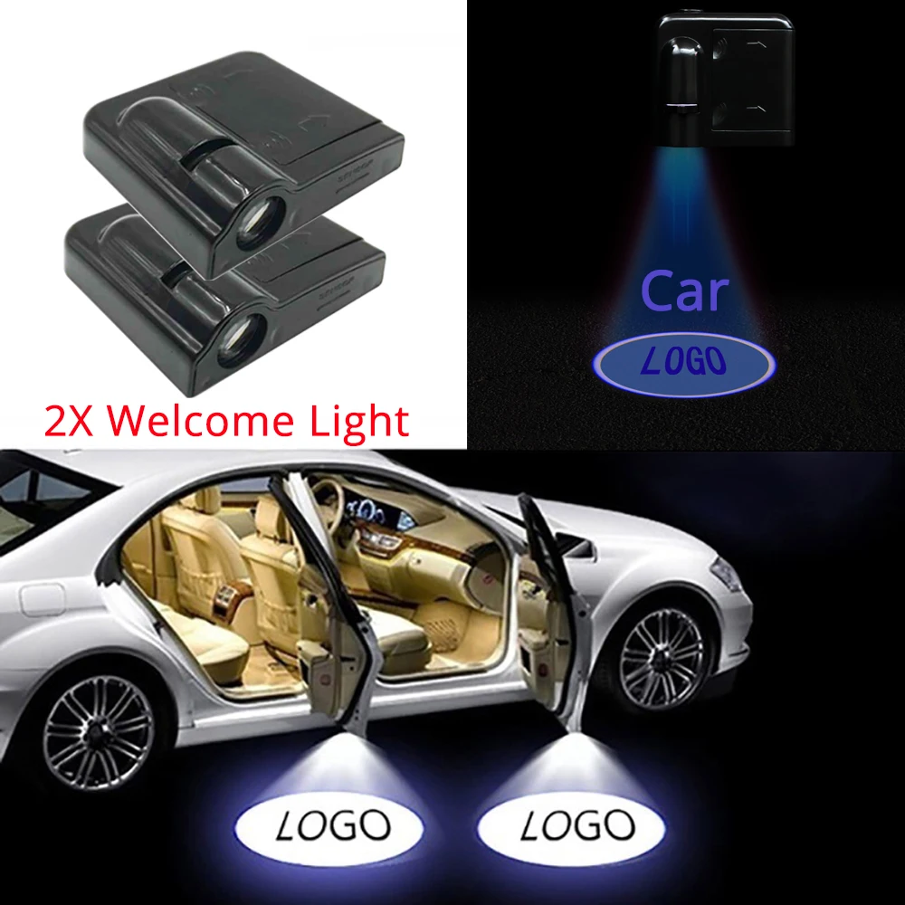 

2PCS Car Door Logo Light Welcome LampUniversal Wireless Projector Light Atmosphere Car Light DC 5V Decorative Light Laser Light