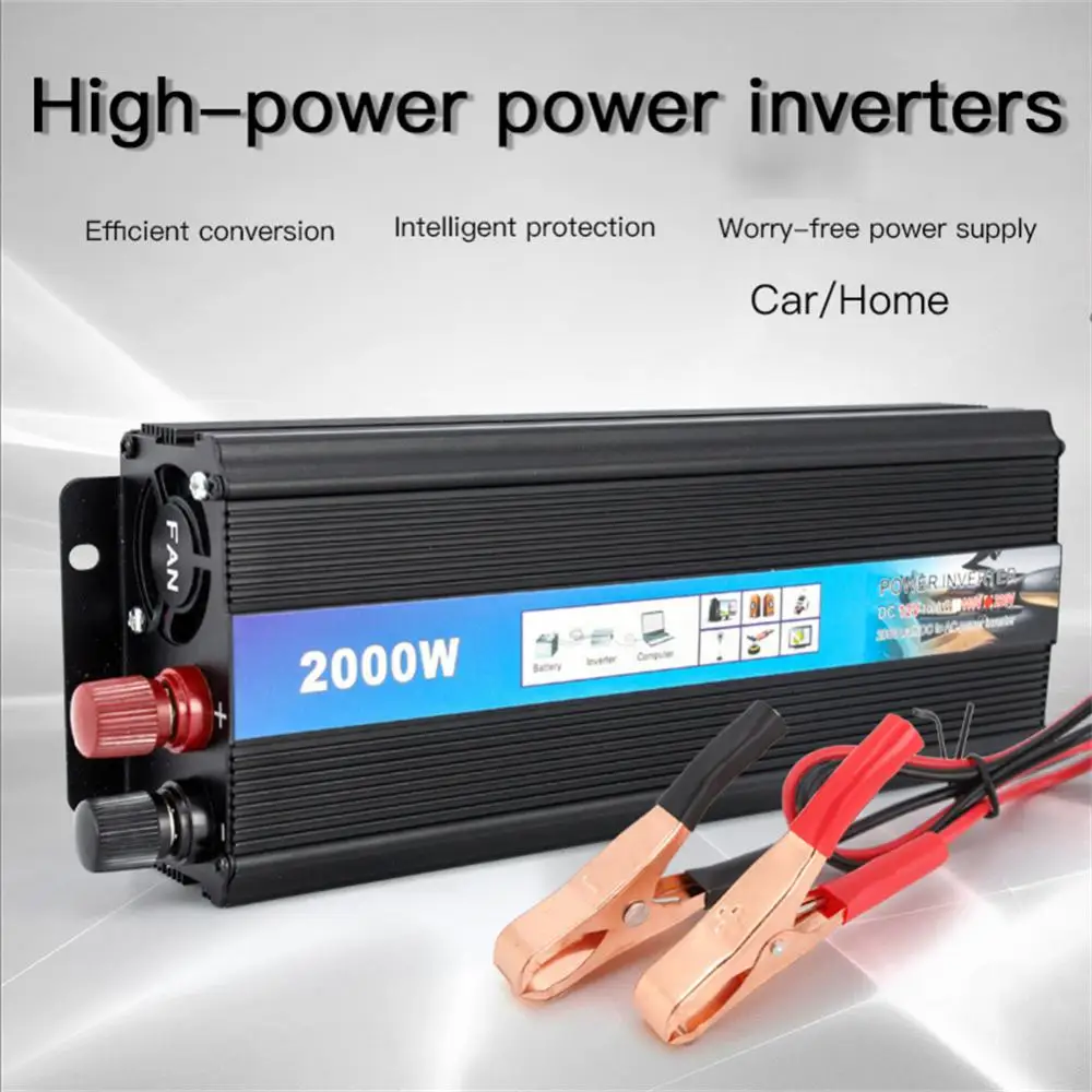 

Car Voltage Converter With USB Charger 2000W Power Inverter DC To AC 12V To 220V Car Inverter Universal Socket For Phone Tablet