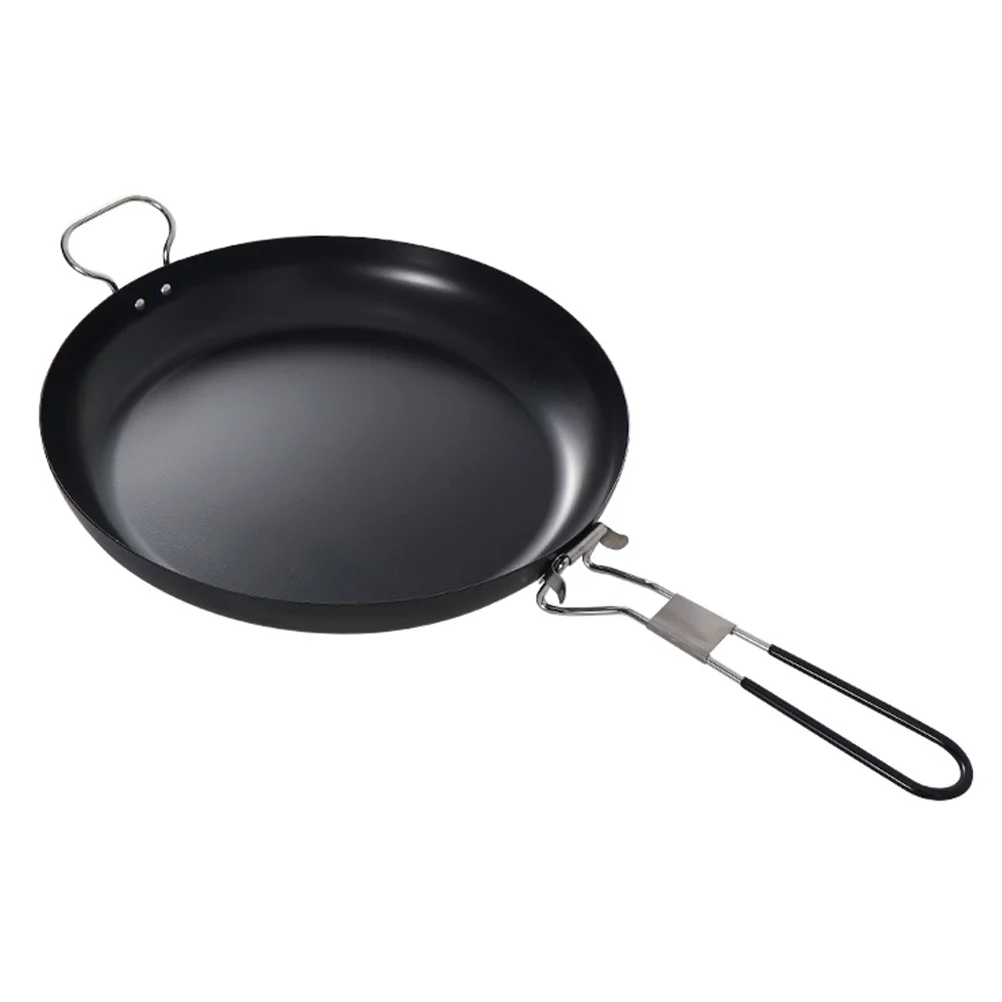

Nonstick Cookware BBQ Grill Pan Non-stick Baking Outdoor Griddle Topper Bakeware Cast Iron Frying Round Camping