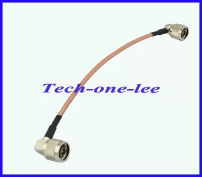 

N type Extension cord N Male to Male Plug Right Angle Connector RF Adapter Pigtail Jumper Cable RG142 20CM