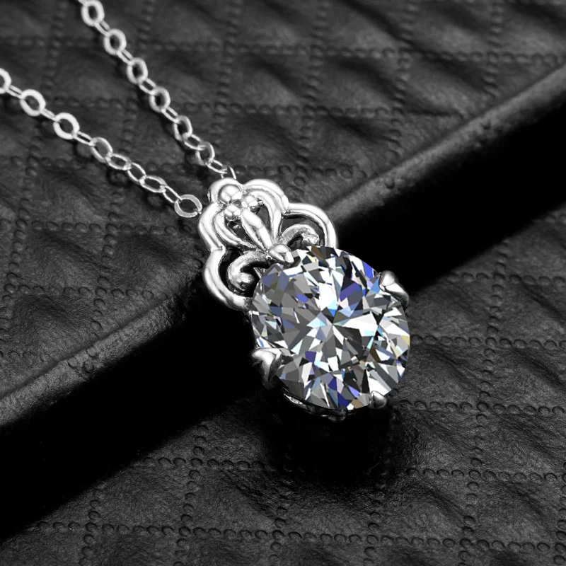 

Real Sliver 925 Pendants Diamond Slide Oval Classic Zircon Pendant South Africa Natural Gemstone Fine Jewelry Women Accessories
