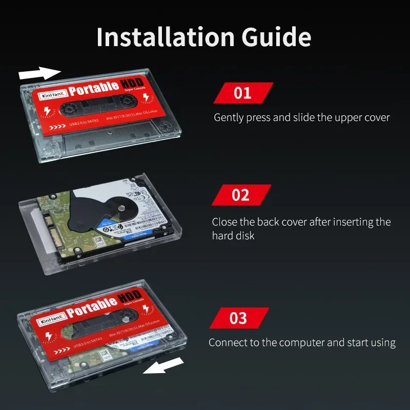 2T HDD Портативная внешняя игровая карта Drive Super Console для ноутбука/блока ПК с 63000+ игр