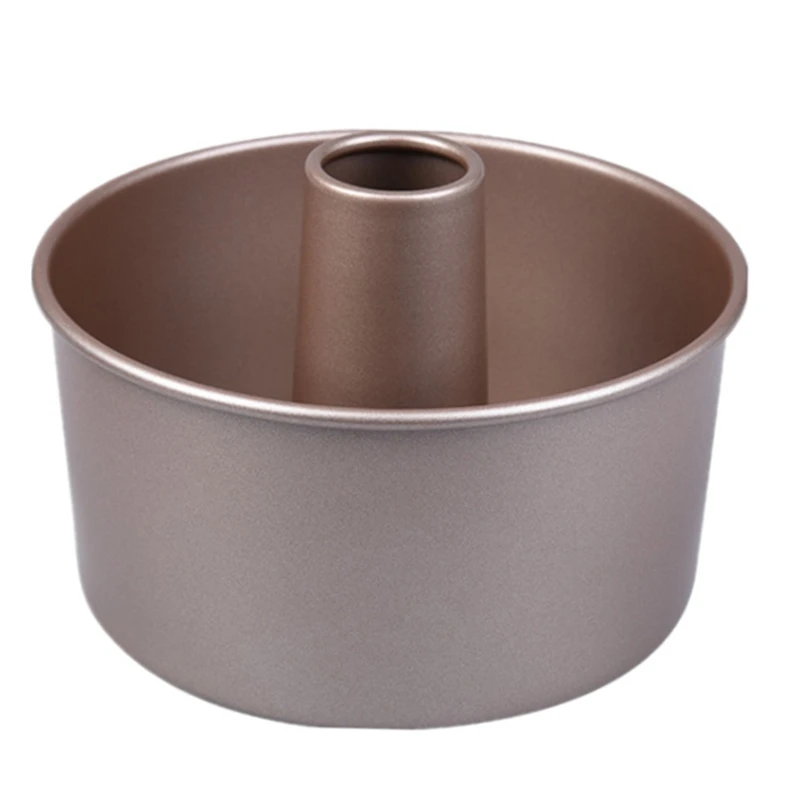 

Food Cake Pan-8-Inch , With Removable Loose Bottom Non-Stick Chiffon Tube Pan For Oven And Baking (Gold)
