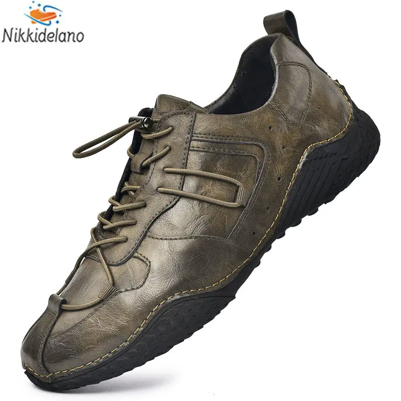 

New Luxury Designer Moccasins Slip on Boat Shoes Men Breathable Leather Italian Mens Loafers Summer Men Casual Shoes Plus Size