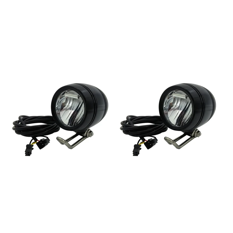 

Dropship-2X 6V-80V 24V 36V 48V 60V Universal Compatible 3W 100LUX Bike Electric Bicycle E-Bike Headlight Front Light Head Light