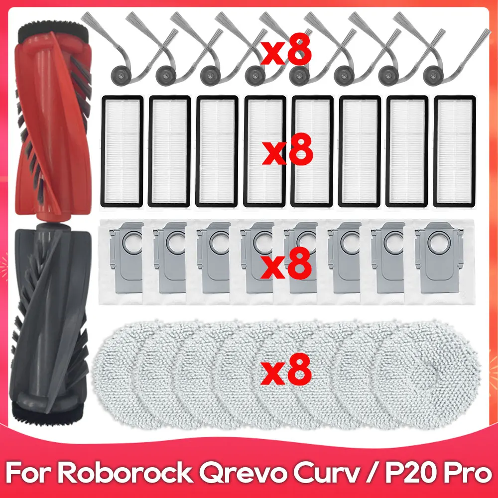 

Подходит для ( Roborock Qrevo C / Qrevo 5AE, S5V, Curv, CurvC, Curv S5X 5A1 5XC / EdgeC, Edge S5A 5V1 ) Щётка Фильтр Швабра Мешок
