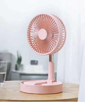 3 gear portable fan rechargeable mini folding telescopic floor low noise summer fan cooling for household bedroom office desktop
