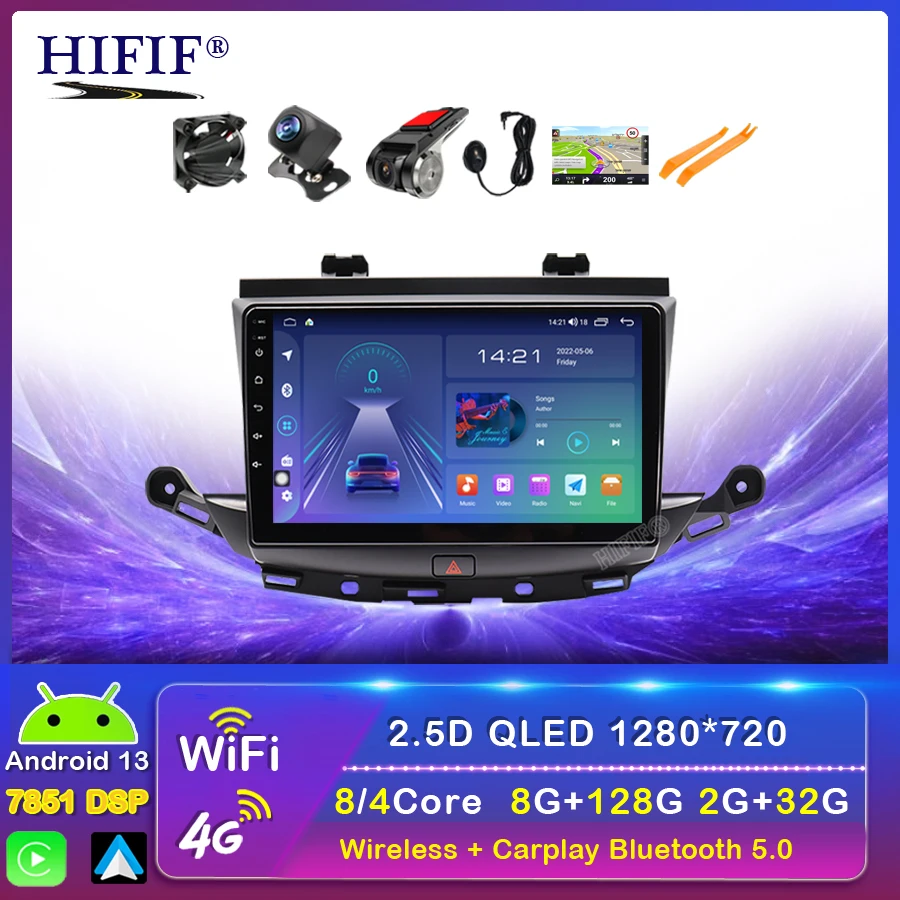 Android 13 авто автомобильный мультимедийный плеер радио видео для OPEL ASTRA K 2016-2017 BUICK