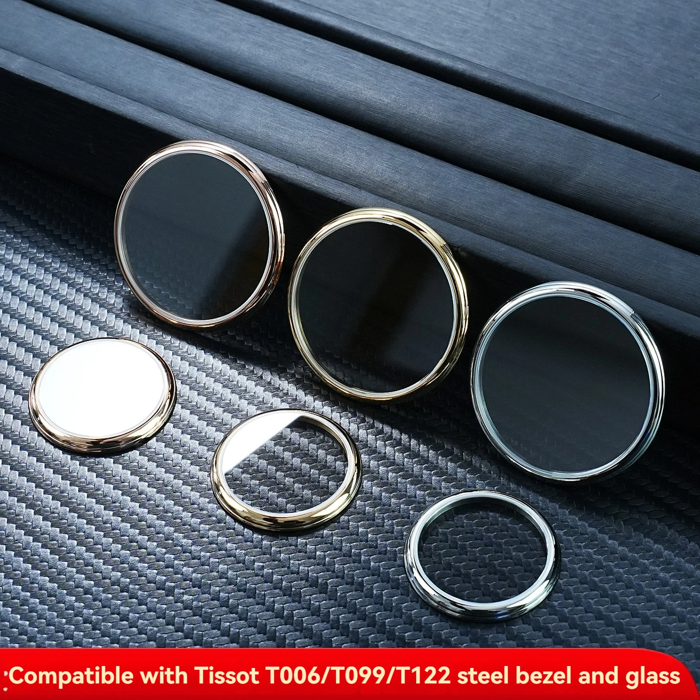 Фото Подходит для аксессуаров для часов Tissot 1853 T006 T099 T122, передняя крышка-ободок для мужчин и женщин с зеркальным сапфировым стеклом. №1