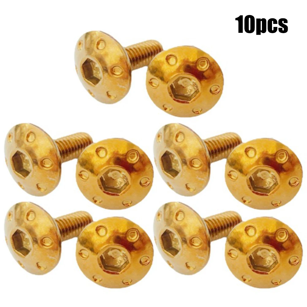 

10 шт./компл. винты для заднего крыла мотоцикла Y15 Y15ZR EXCITER150 M6 20 мм винт для заднего крыла титан золото