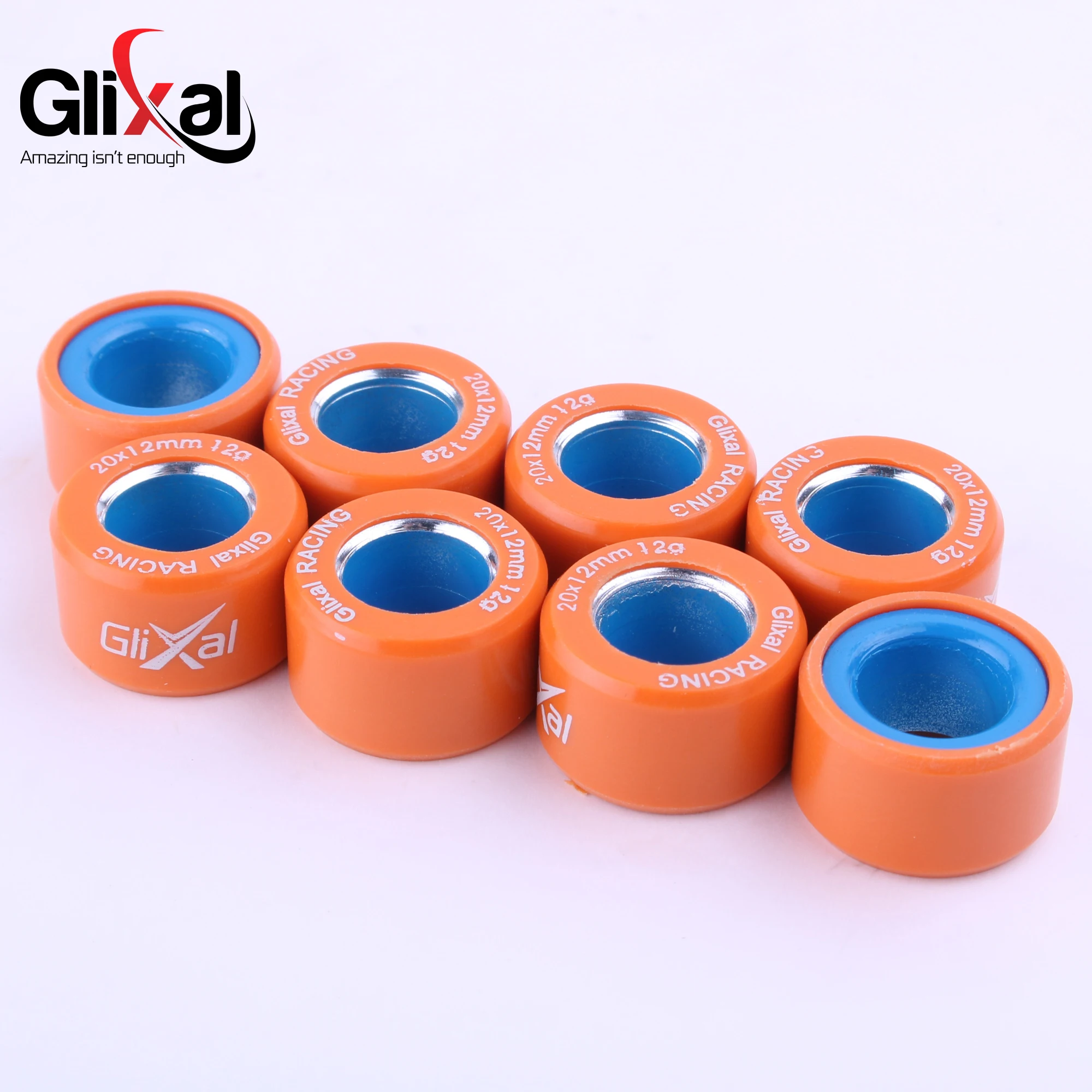 Фото Glixal 20x12 мм, высокопроизводительные гоночные роликовые грузики вариатора для Kymco LINHAI YAMAHA ROMET KAWASAKI Aprilia Scooter ATV (8 шт.) №4