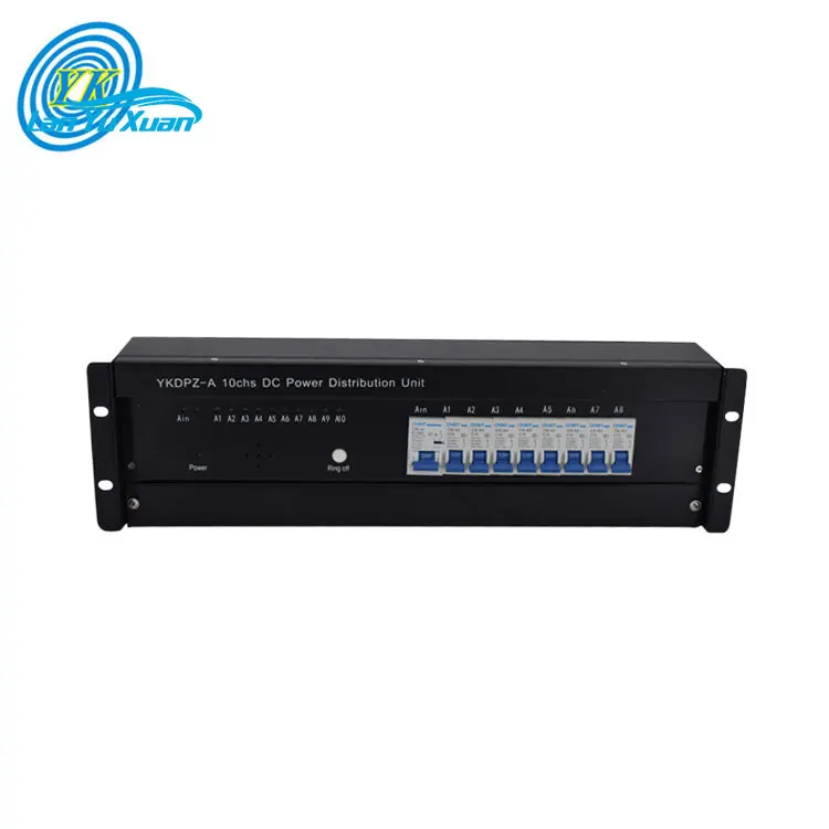 

19 inch 3U rack mount 2 channel input and 8 channel output PDU power distribution box
