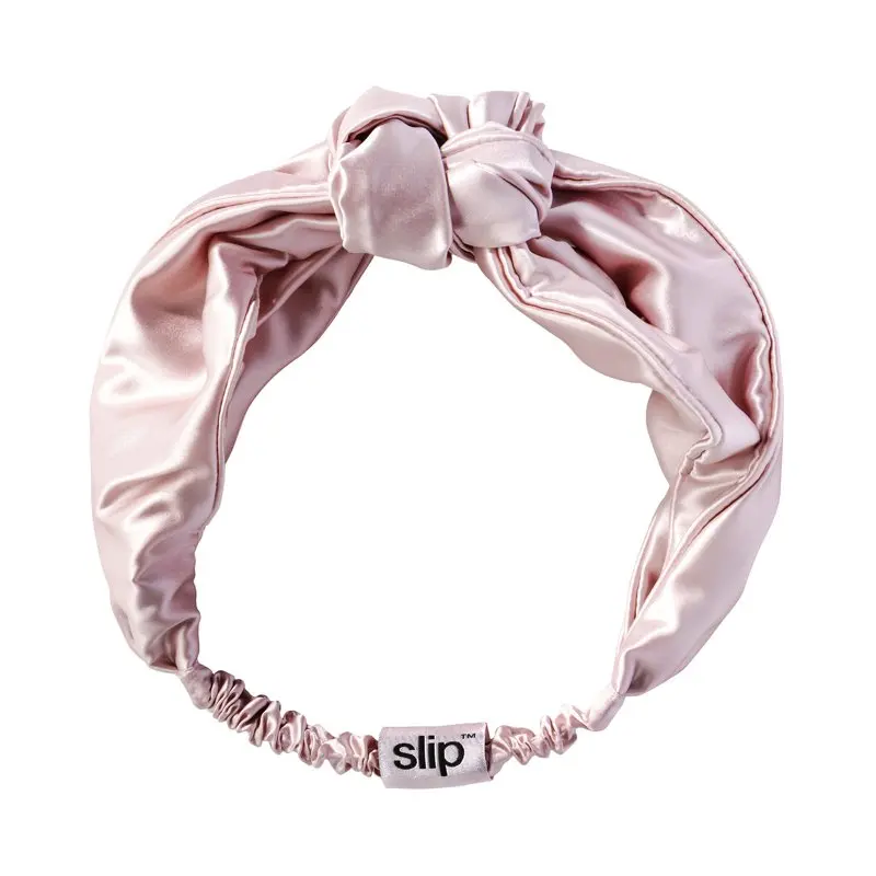 

Silk Knot Headband, Mulberry 22 Momme Silk, Pink