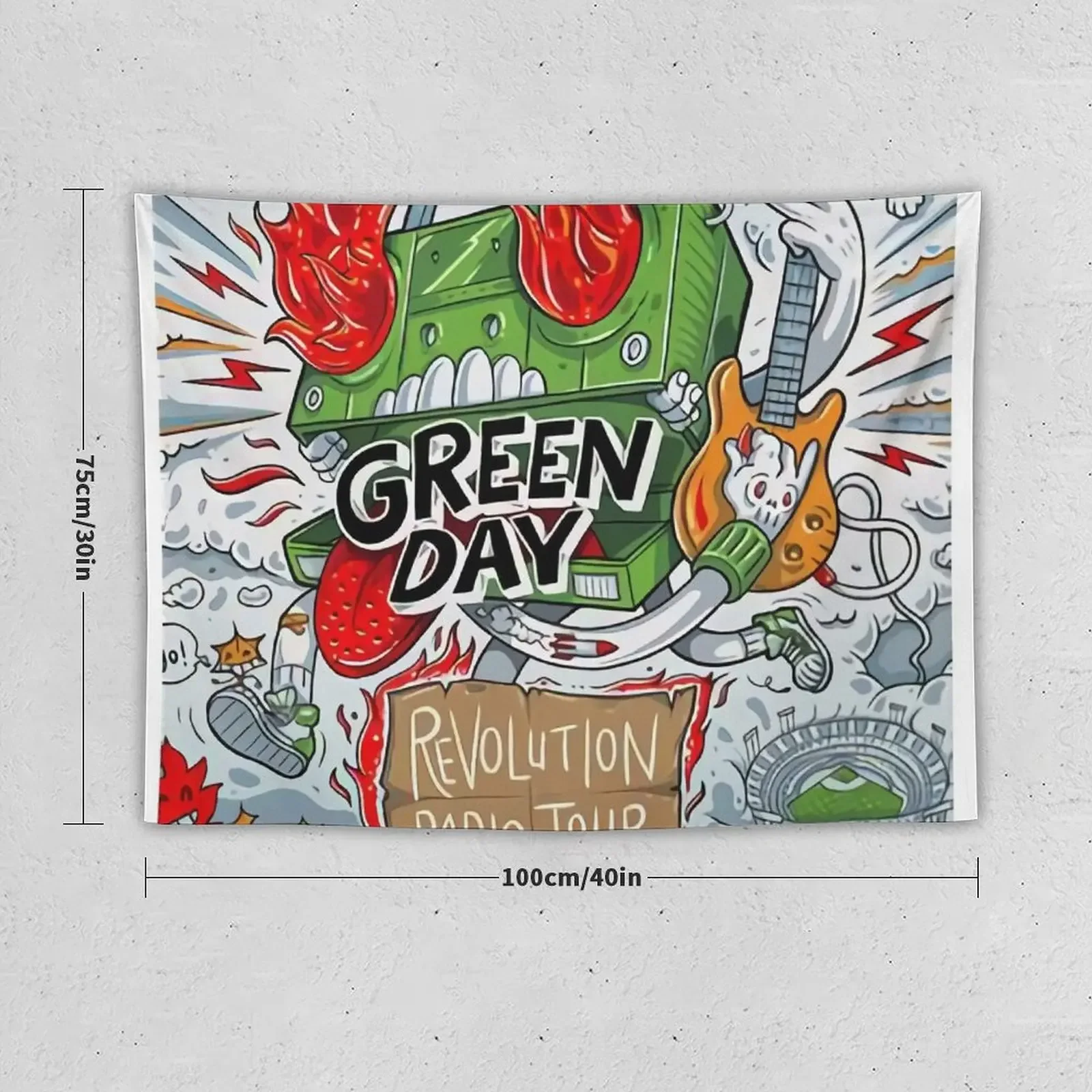 Зеленый гобелен комнатный эстетический декор домашний организация и украшение