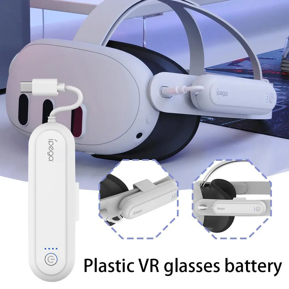 20000 МВтч Power Bank большой емкости для Meta Quest 3S/Quest 2 VR аккумулятор очков с 4 синими