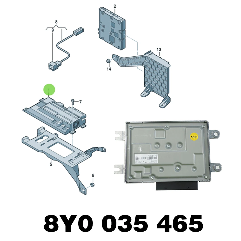 

original Ethernet 5C 8Y0035465 8Y0 035 465 Entertainment audio system amplifier For Audi A1 A3 A4 A5 Q3 Q5 Q7 Q8