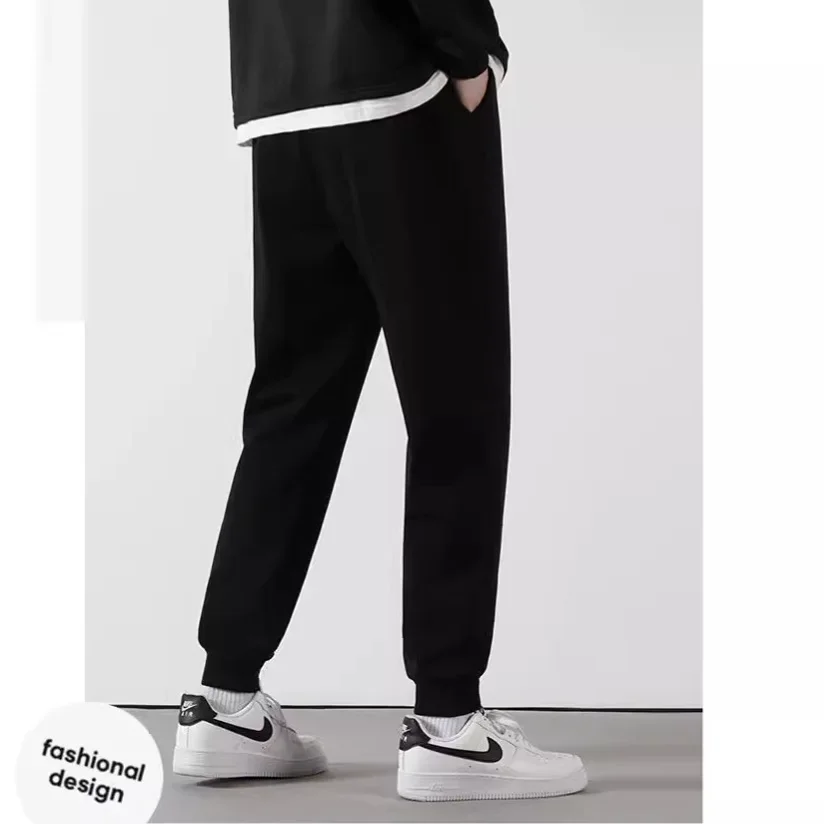 Брюки мужские/женские для бега повседневные длинные штаны из чистого хлопка