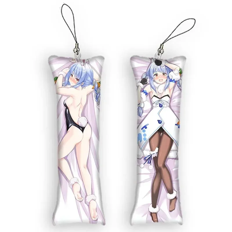 Vtuber Usada Pekora Dakimakura мини-брелок милый аниме брелок маленькая подушка Декор кулон