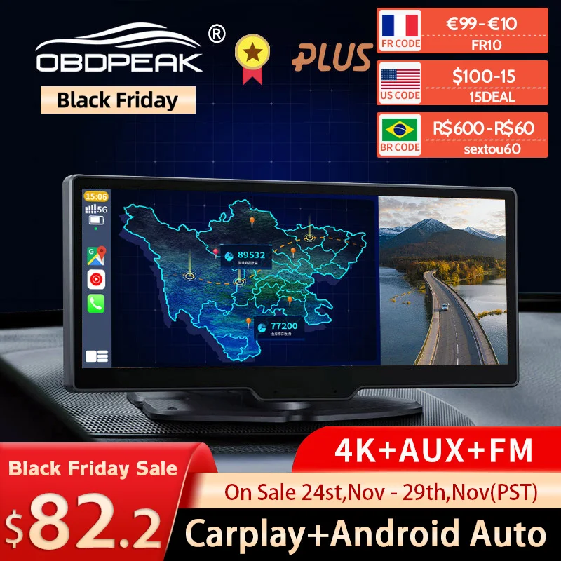 OBDPEAK K2 10.26 Cal wideorejestrator samochodowy 4K 3840*2160P GPS Carplay i Android kamera samochodowa Dashboard nawigacja GPS 5G WIFI rejestrator jazdy 1 OBDPEAK K2 10.26 Cal wideorejestrator samochodowy 4K 3840*2160P GPS Carplay i Android kamera samochodowa Dashboard nawigacja GPS 5G WIFI rejestrator jazdy 1
