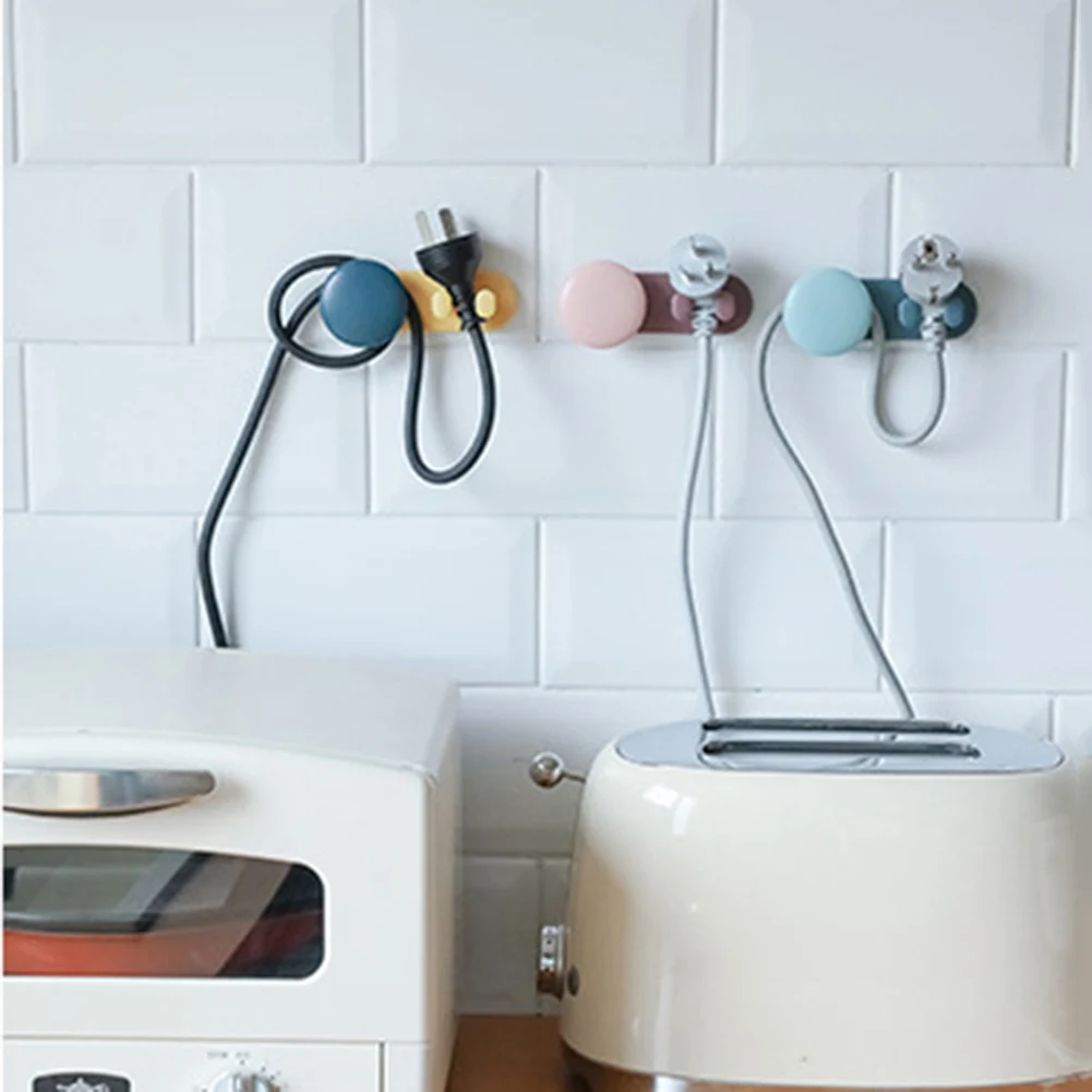 

Крепкие крючки на клейкой основе, вешалка для розеток, Настенный монтажный тип, Домашний Органайзер для кабеля, бытовые гаджеты