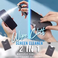 2 in 1 screen cleaning microfiber cloth touch screen thin mist cleaning cell phone laptop tablet screen dropshipping