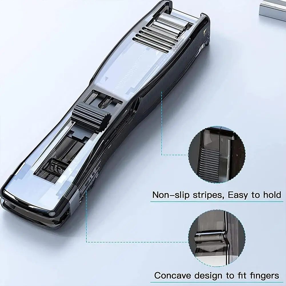 

Transparent Stapler Folder Spare Clip Supplementary Finishing Clip Data Clip Seal Student File Test Binding Snack Paper Cli E6K4