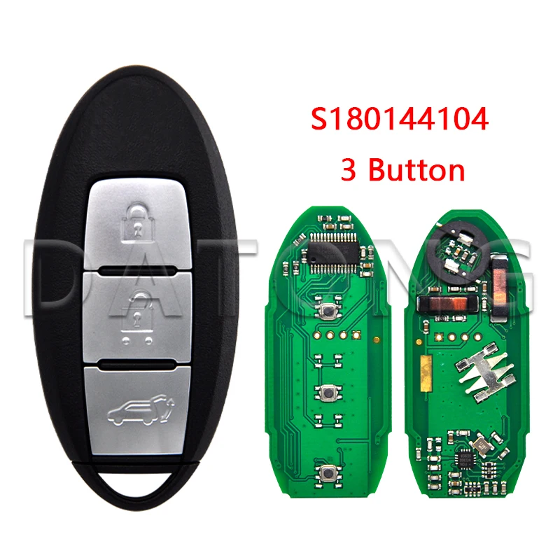 

Автомобильный ключ с дистанционным управлением Datong World для выбора X-Trail Qashqai March K13 2014-2017 S 180144102 С 180144104 Карта пропускания 4А 433 МГц