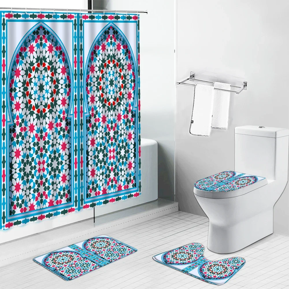 Арабская АРКА марокканские Антикварные Двери занавеска для душа занавески