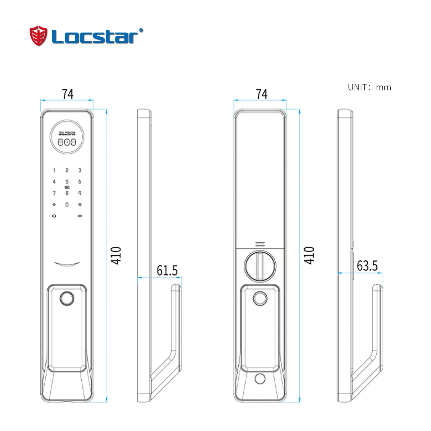 Locstar 2024 новая 3D-клавиатура с распознаванием лиц карта отпечатков пальцев