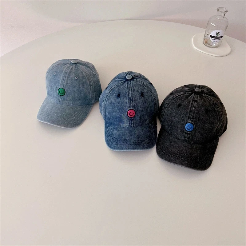 

2023 Kids Caps Fashion Girls Baseball Hat Denim Caps