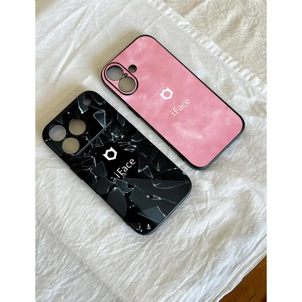 Фото Модный чехол с милым узором i-iFaceS для iPhone 17 16 15 14 13 12 Plus Mini Pro Max, мягкий черный противоударный чехол №1