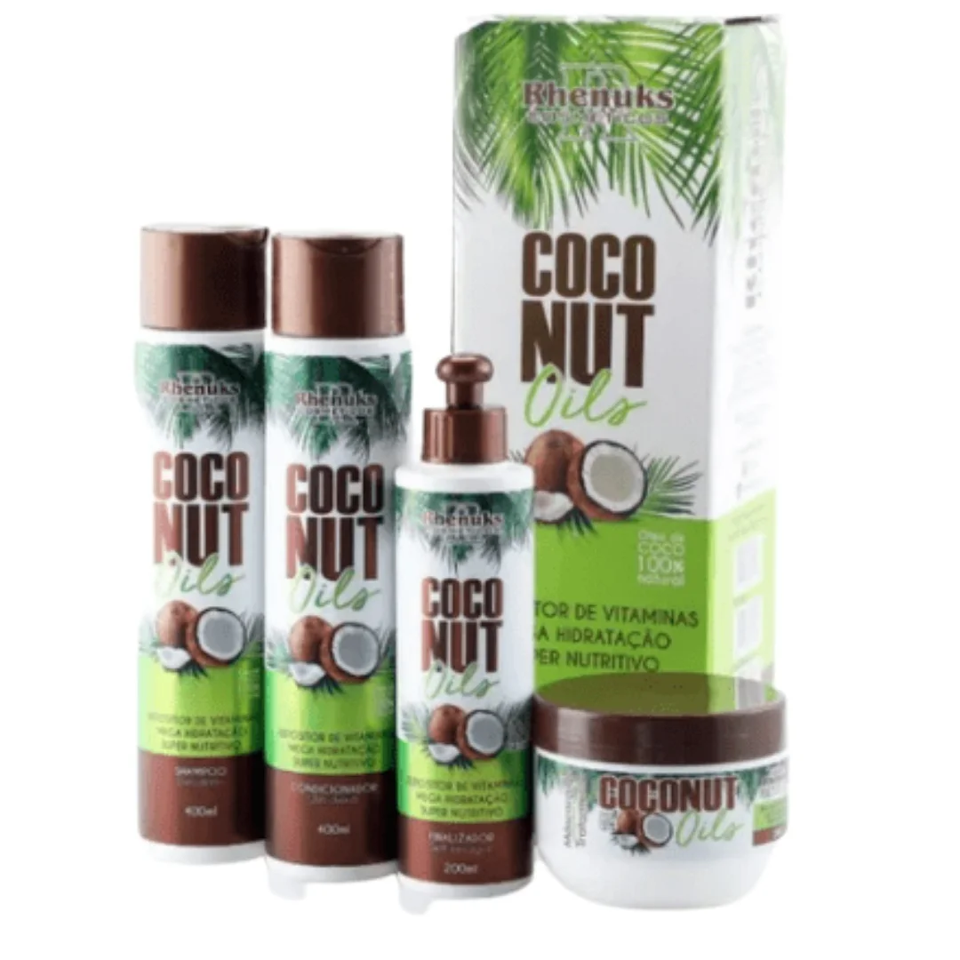 Набор для волос из 4 предметов маска-кондиционер с кокосовым орехом увлажняющая