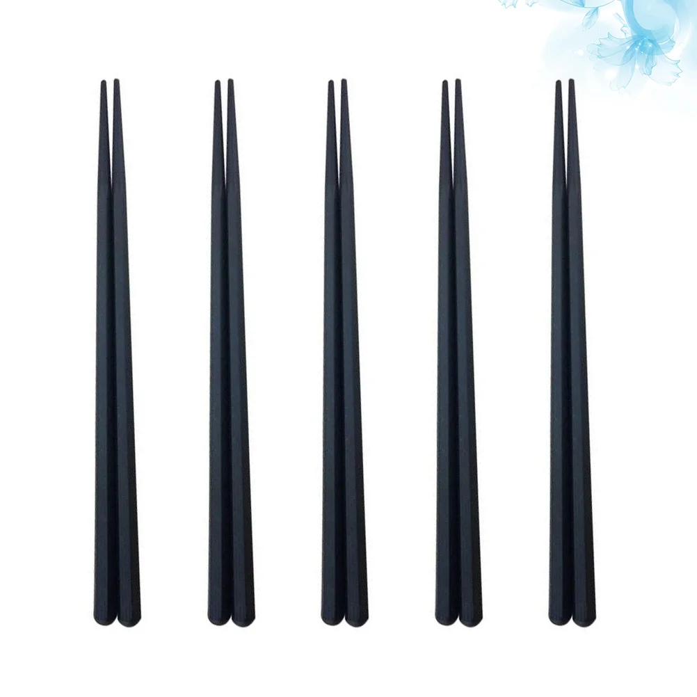 

5 Pairs Hexagon Chopsticks Practical Anti-scalding Sushi Chopsticks Tableware for Home Restaurant