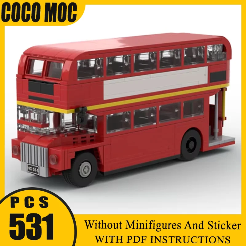 Лондонский двухэтажный автобус технология модульные блоки Moc строительные