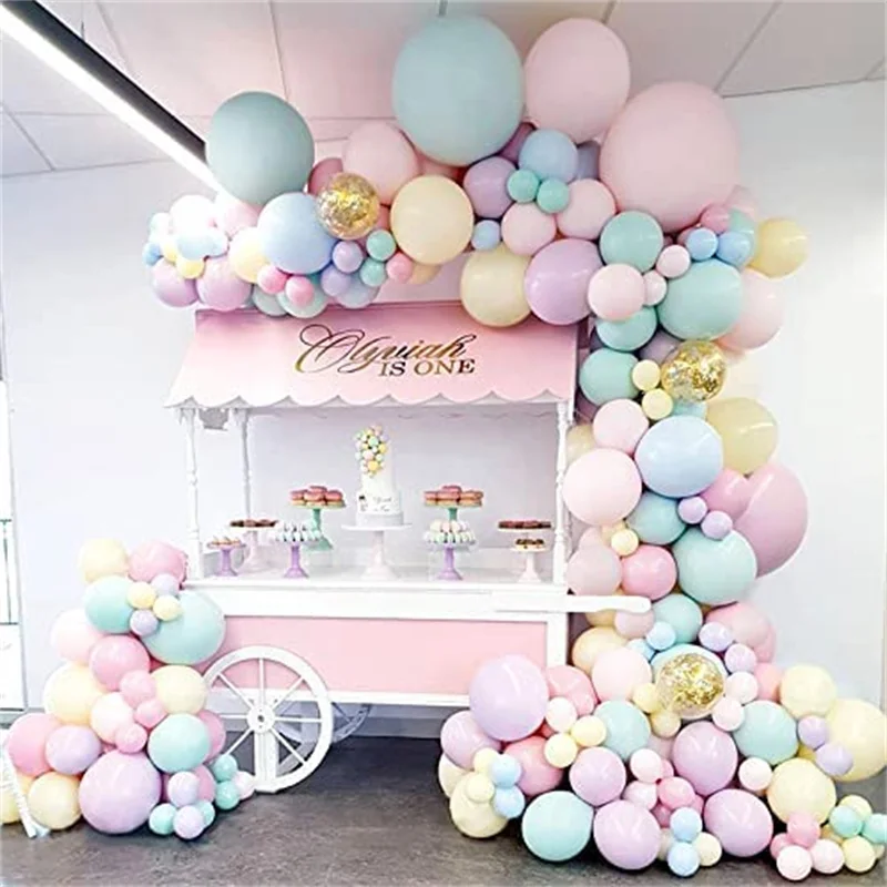 

102pcs Macaron Pastel Balloons Garland Set Confetti Latex Globos for Baby Shower Birthday Party Wedding Decoration Anniversary