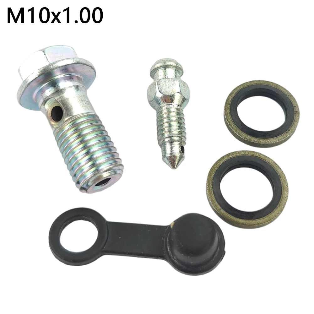 Фото Винт для прокачки тормозов M10x1.0/M10x1.25 для мотоциклетных суппортов и главных цилиндров RPM, болт для выпуска воздуха (банджо) №5