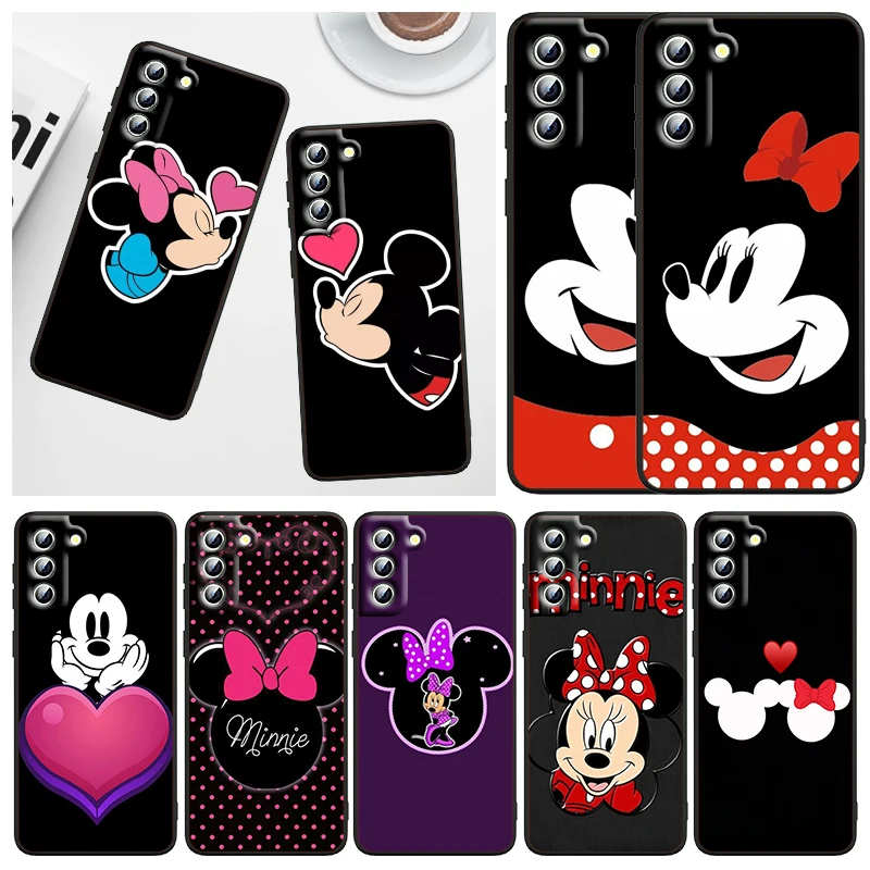

Art Black Mickey mouse Phone Case For Samsung Galaxy S23 S22 S21 S20 FE S10 S10E S9 Plus Ultra Pro Lite 5G Black TPU FUnda