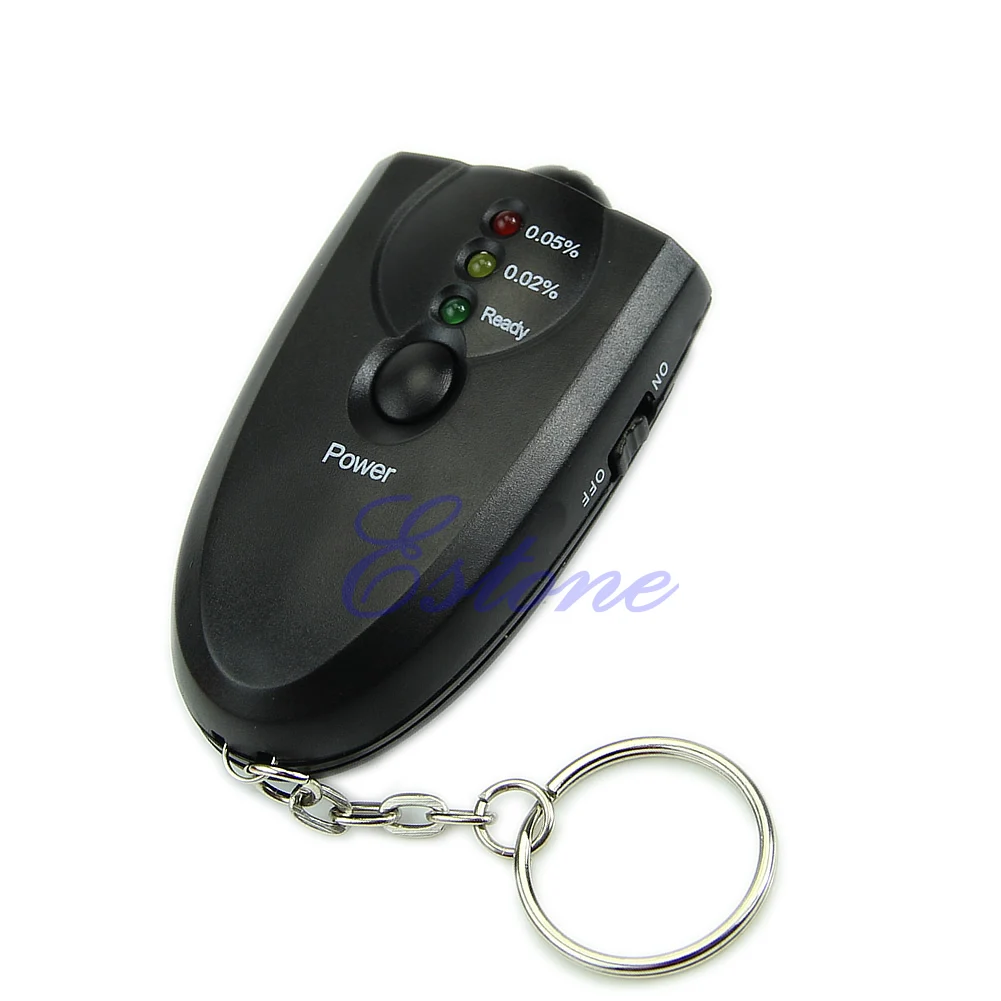 

New Breathalyzer Keychain Led Breath Alcohol Tester With Flashlight