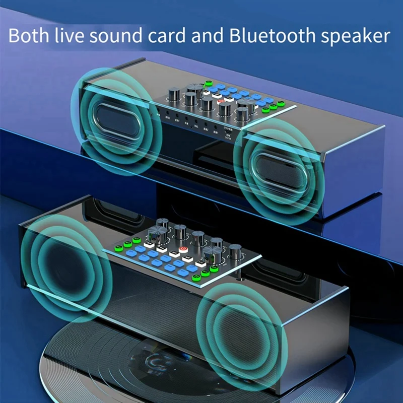 SY168 Sound Card Live Broadcast Speaker Multi-Functional All-In-One Portable Bluetooth Karaoke Machine For Singing