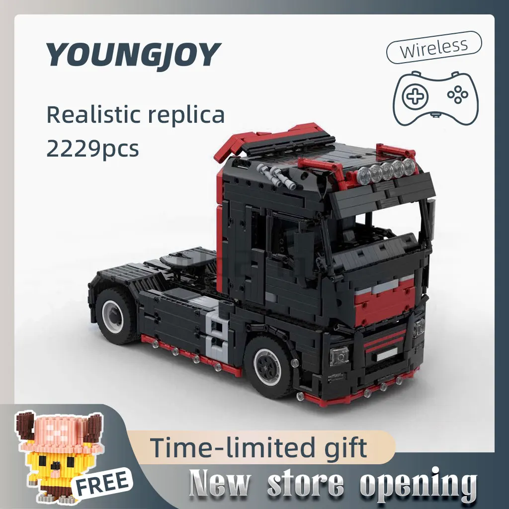 

Moc-60173 Mann TGX 4x2 Semi-trailer Truck Model App Remote Control 2229pcs Building Block Technology Accessories Le'go Toy Car