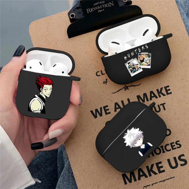 

Hunter X Hunter Killua Zoldyck Anime Soft silicone TPU Case For AirPods Pro2 1 2 3 Black Wireless Bluetooth Earphone box Cover