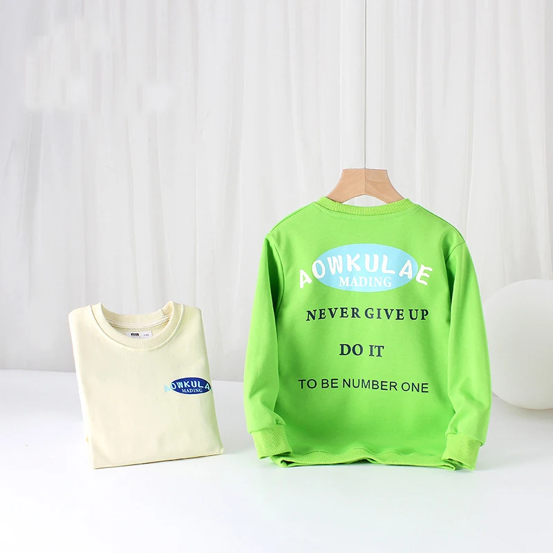 Одежда для маленьких мальчиков пуловер свитшоты детей корейские Топы с длинным