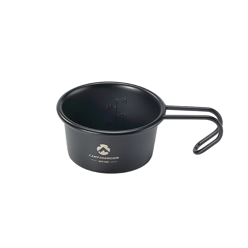 Мини-посуда для кемпинга из нержавеющей стали: нержавеющая сталь с черным