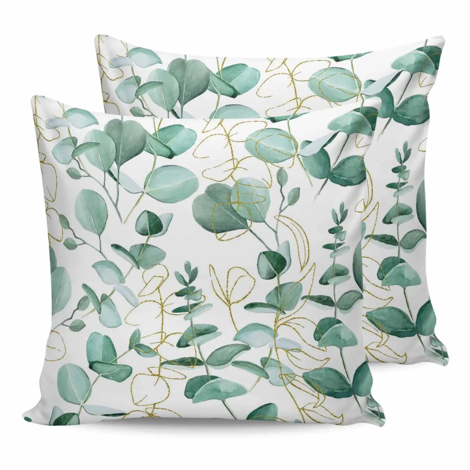 

Летняя зелень, наволочка с абстрактным принтом листьев, чехол для дивана, спальни, балкона, подушка