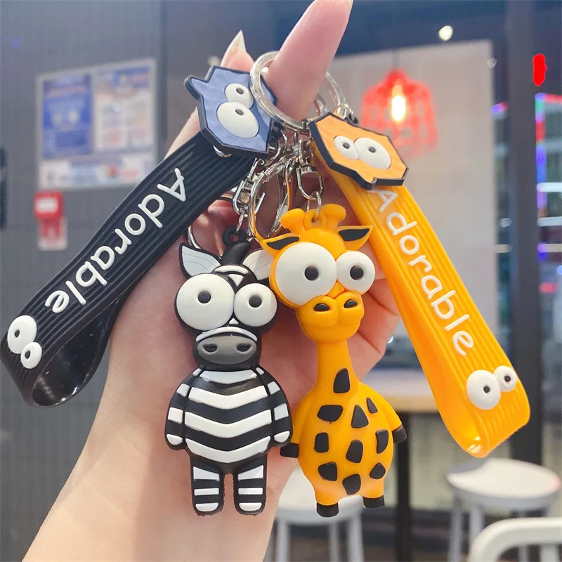 

Disney Animal Decorative Pendant Children's Bag Pendant Anime Car Keychain Funny Cute Eye-popping Animal Keychain Cute Cartoon