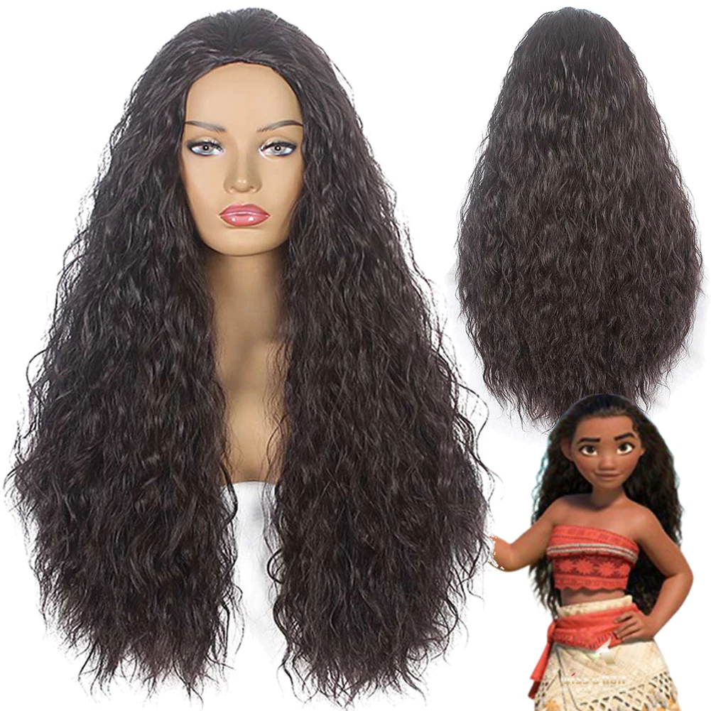 Фильм мультфильм океан принцесса Моала косплей костюм аксессуары парики для